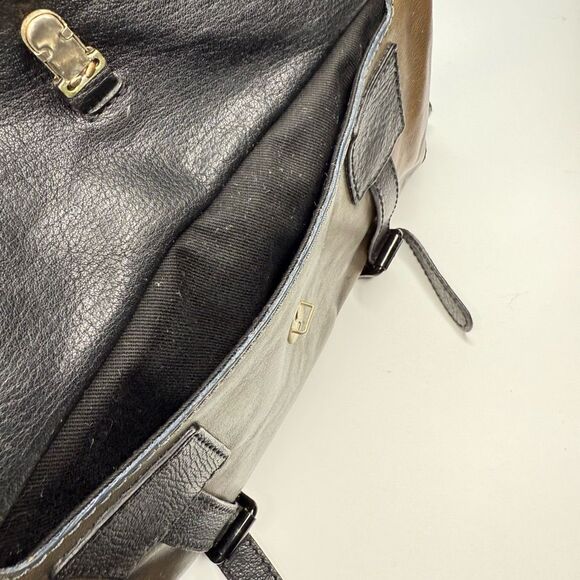 Chloé Tracy Two-Tone Leather Tote Satchel Black & Brown Top Handle Certification - Picture 9 of 14